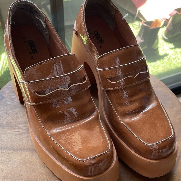 Retro 70s Platform ASOS Loafers - Picture 1 of 6